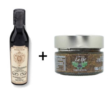Pachet promo: Salsa cu trufe 10% Tartufi Le Ife 100g + Crema Balsamica Officinae Defrutum cu trufe 220g