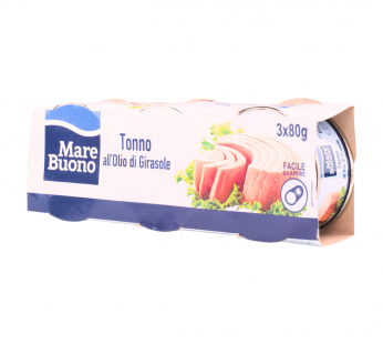 Ton in ulei de floarea soarelui Osole e’ Napule 3×80 g