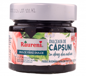 Dulceata de CAPSUNI fara zahar Raureni 240 g